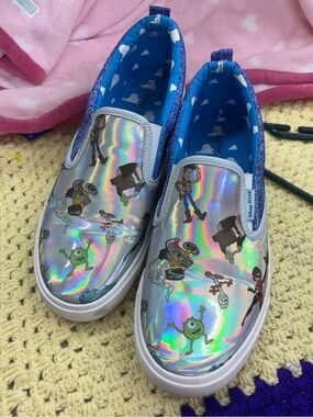 Ground Up Disney Pixar character slip on shoes women size 10